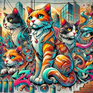 Graffity style Cat