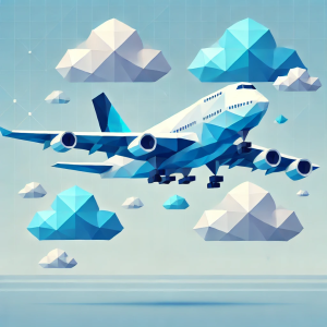 Low Poly Style Plane