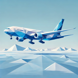 Low Poly Style Plane