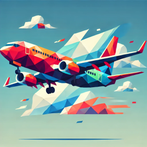 Low Poly Style Plane