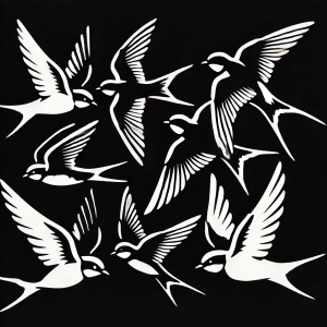 Stencil Art: Birds